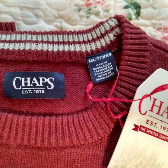NWT, men's XXL chaps sweater - Picture 8 of 9